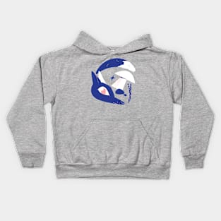 The quick blue fox Kids Hoodie